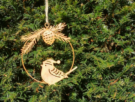 Preview: Dekohänger Vogel Matz im Ring, Kopf nach vorne