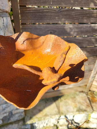 Preview: Edelrost Vogeltränke am Haken