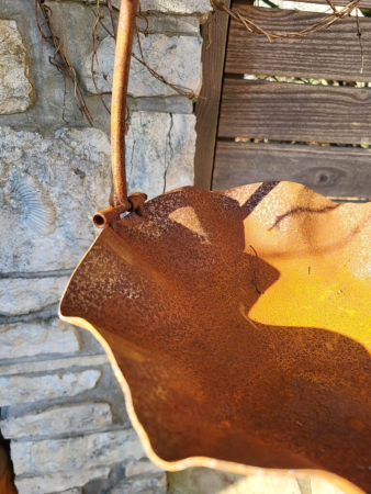 Preview: Edelrost Vogeltränke am Haken