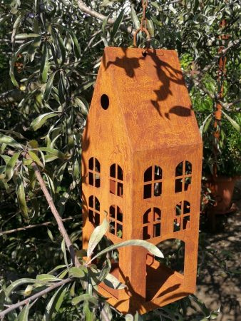 Preview: Edelrost Vogelhaus Björn zum Hängen