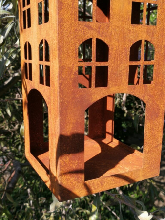 Preview: Edelrost Vogelhaus Björn zum Hängen