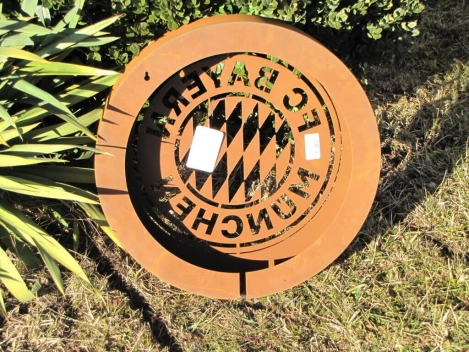 FC Bayern Edelrost Lichtkasten Logo