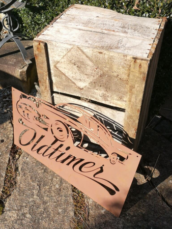 Edelrost Wandbild Oldtimer