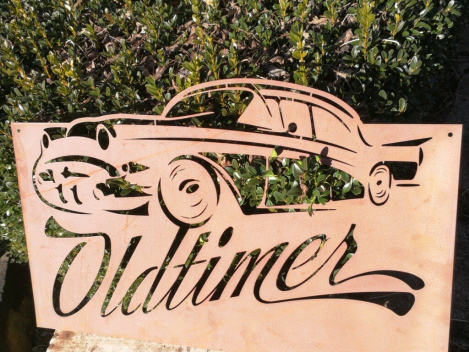 Edelrost Wandbild Oldtimer