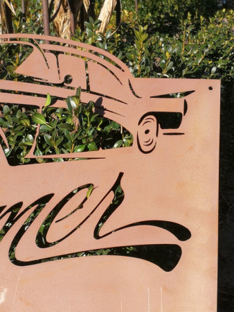 Edelrost Wandbild Oldtimer