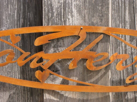 Preview: Edelrost Wandschild 