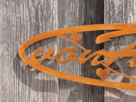 Preview: Edelrost Wandschild 