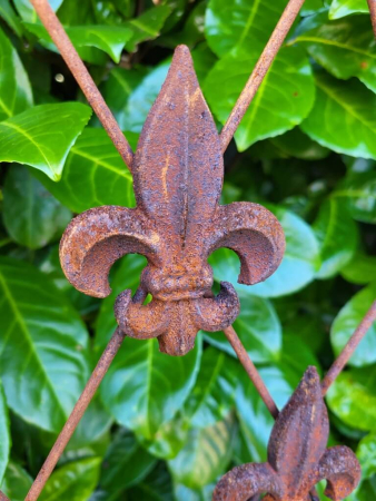 Edelrost Wandjardiniere mit Lilien, groß