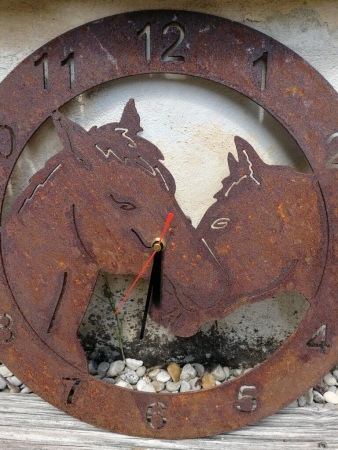 Preview: Edelrost Wanduhr 