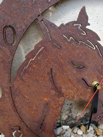 Preview: Edelrost Wanduhr 