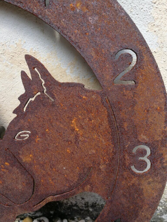 Preview: Edelrost Wanduhr 