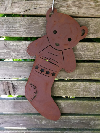 Edelrost Weihnachtssocke Bärchen