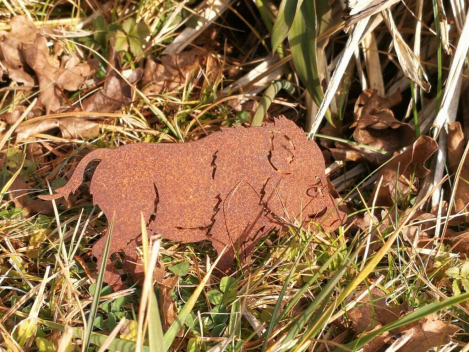 Preview: Edelrost Wildschwein zum Schrauben