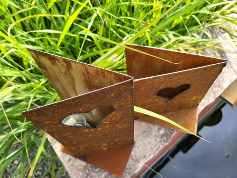 Windlicht Aufsteller Karte mit Herz, klein, inkl. Glas