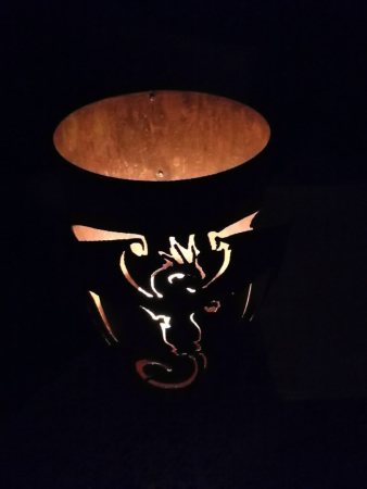 Edelrost Windlicht Drache