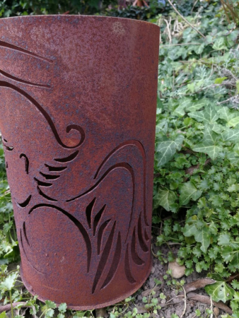 Preview: Edelrost Windlicht Engel