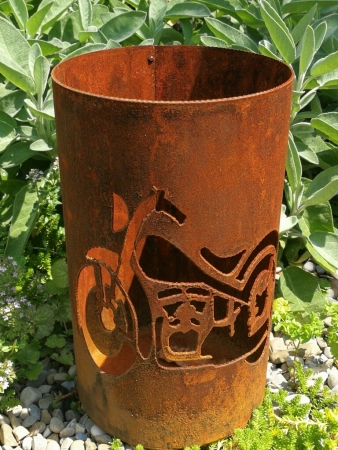 Edelrost Windlicht Motorrad