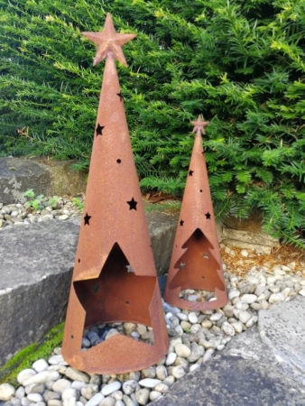 Edelrost Windlicht Tipi