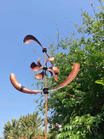 Edelrost Windrad 3er-Turbine