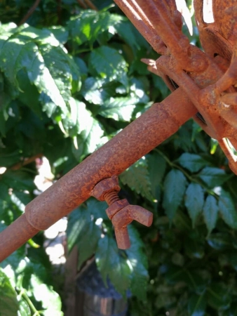 Edelrost Windrad Ginkgoblätter, einfach