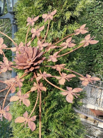 Edelrost Windrad Schmetterlinge, einfach
