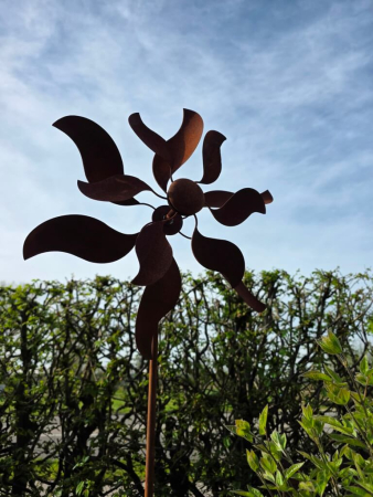 Preview: Edelrost Windrad Sonne doppelt