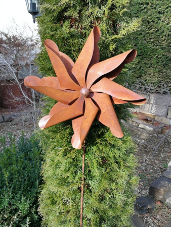 Preview: Edelrost Gartenstecker Jasmin, Windradblume