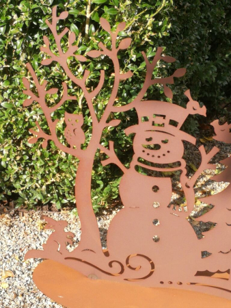 Preview: Edelrost Winterlandschaft Schneezauber