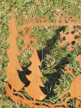 Preview: Edelrost Winterlandschaft Schneemann