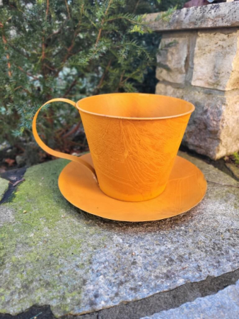 Preview: Edelrost Tasse zum Bepflanzen