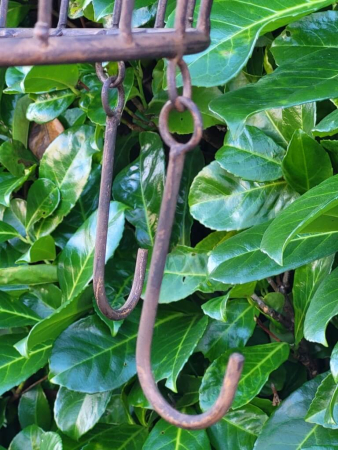 Preview: Hängekorb Xenia mit Haken, dunkelbraun