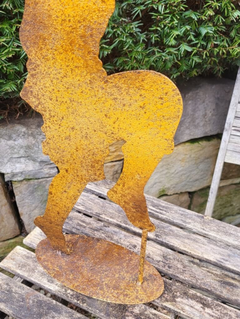 Preview: Edelrostoptik Junge Tim mit Kescher