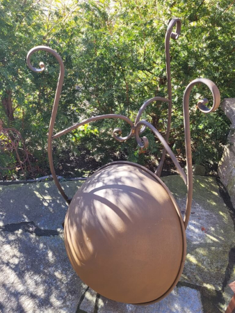 Preview: Edelrostoptik Pflanzschale auf Ständer