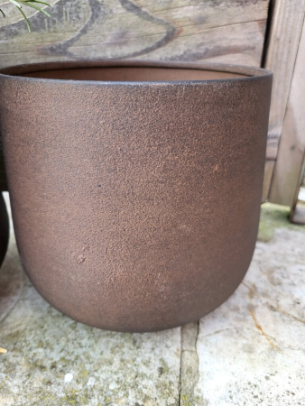 Preview: 3er Set Pflanzkübel hoch, Edelrostoptik