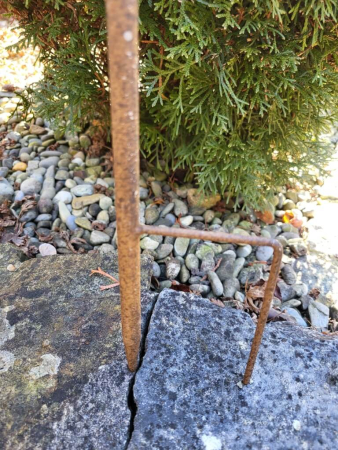 LED Solarlaterne Siko am Stab, Rostoptik