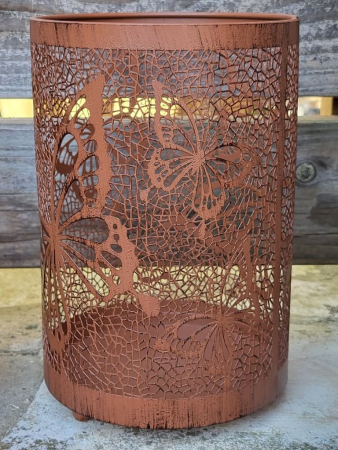 Preview: Edelrostoptik Windlichter Schmetterlinge, 3er Set