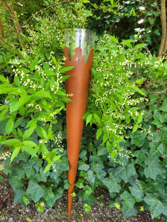 Preview: Edelrostoptik Windlicht Tüte, inkl. Glas