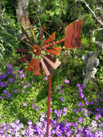 Preview: Windrad Windmühle klein, Edelrostoptik