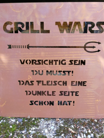 Edelrost Schild Grill Wars
