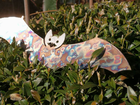 Preview: Edelstahl Fledermaus zum Hängen