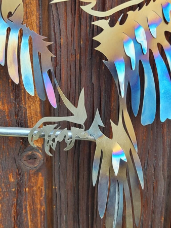 Preview: Edelstahl Kakadu am Stab