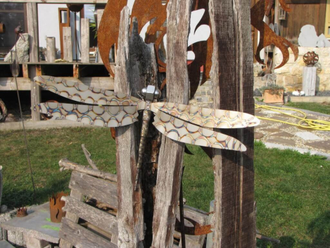 Edelstahl Libelle zum Hängen, 40 cm