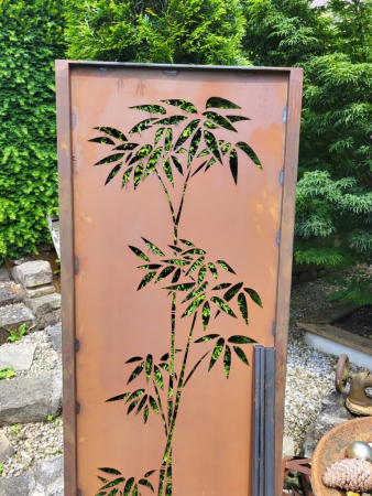 Preview: Edelrost Paravent Schirmbambus