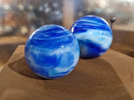 Preview: Ersatzglaskugel blau, M8 Gewinde