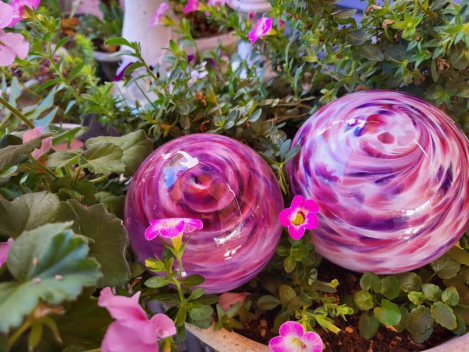 Ersatzglaskugel rosa, M8 Gewinde