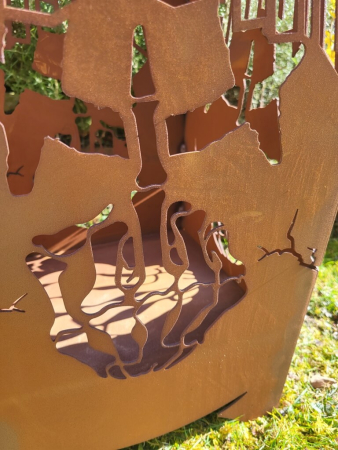 Edelrost Feuerkorb Heavy Metal