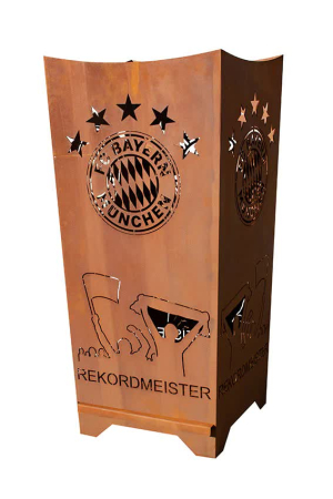 FC Bayern Edelrost Feuerkorb Rekordmeister