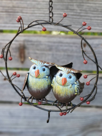 Futterstation Eulenpärchen im Ring