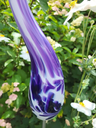 Glasflamme Lila, zum Stecken