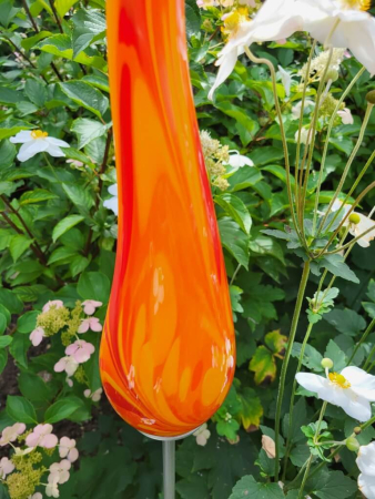 Glasflamme Red, zum Stecken